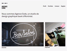 Tablet Screenshot of agencecode.com